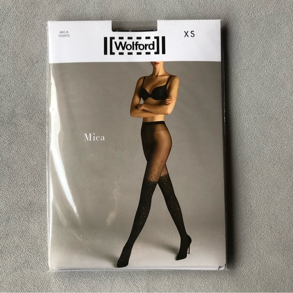 Wolford ~ Mica Tights ~ Size Extra Small ~ Gobi Black ~ Brand New! - Picture 1 of 6